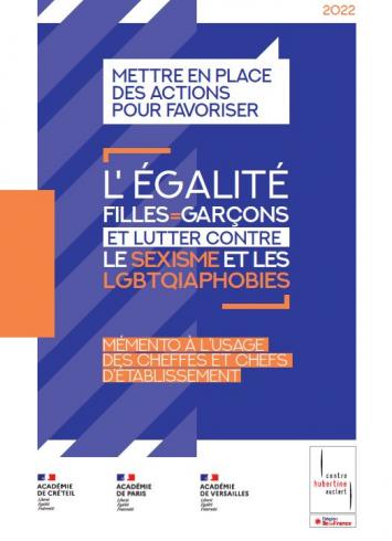 Favoriser l’égalité filles-garçons – Guide à l’usage des cheffes et chefs d’établissement