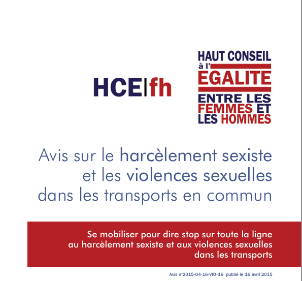 Avis sur le harcèlement sexiste et les violences sexuelles dans les transports en&nbsp;commun
